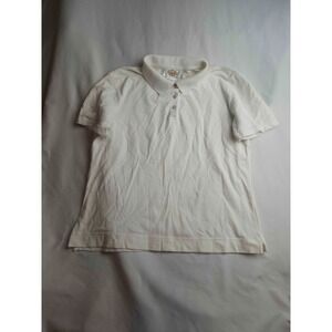Talbots Polo Shirt Women S Petite White Preppy Classic Coastal Grandma Old Money
